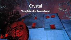  Presentation with haunted - Theme having old abandoned haunted mill background and a wine colored foreground