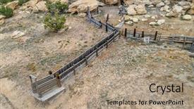  Presentation with ramp - Colorful presentation enhanced with old abandoned sheep corral backdrop and a coral colored foreground