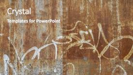  Presentation with station - Theme having bogie - old abandoned train station rusty background and a coral colored foreground