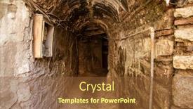  Presentation with industrial concrete - Colorful presentation theme enhanced with old abandoned tunnel in the slum underground cellar entrance to urban catacombs underside of city overpass concrete old worn repair dirty industrial construction infrastructure arch beam backdrop and a tawny brown colored foreground