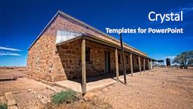  Presentation with outback australia - Cool new slide set with old abandoned vintage railway backdrop and a ocean colored foreground