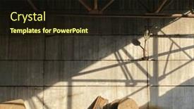  Presentation with abandoned - Presentation theme having old-abandoned-warehouse-view background and a wine colored foreground