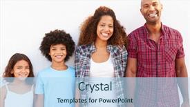  Presentation with outdoors - Cool new presentation with 20 years - family standing outdoors against white backdrop and a light blue colored foreground