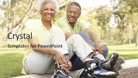  Presentation with older couple - Amazing PPT layouts having older african american seniors - senior couple putting backdrop and a lemonade colored foreground