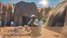  Presentation with old man - Amazing theme having old-african-man-standing backdrop and a coral colored foreground