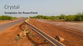  Presentation with road - Slides having old-african-road-outside-bissau background and a lemonade colored foreground