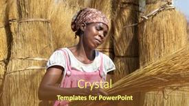  Presentation with woman gathering - Slide deck enhanced with old-african-woman-sitting-down background and a tawny brown colored foreground