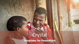  Presentation with story - Cool new presentation theme with old-african-woman-telling backdrop and a tawny brown colored foreground