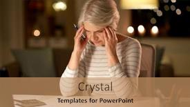  Presentation with old age - Amazing slide deck having old-age-and-stress-concept backdrop and a coral colored foreground