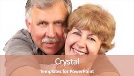  Presentation with college education happy smiling - Colorful presentation enhanced with old age free - smiling happy elderly couple backdrop and a coral colored foreground