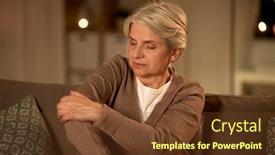  Presentation with old age - Slide set consisting of old-age-health-problem background and a tawny brown colored foreground