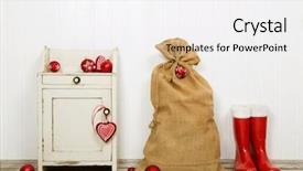  Presentation with whats next in red color on black board - PPT theme featuring old age homes - christmas decoration in red background and a white colored foreground