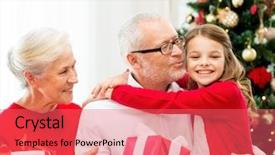  Presentation with kittens christmas holiday red christmas - Slide set consisting of old age homes - family holidays generation christmas background and a coral colored foreground