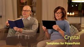  Presentation with wine book - PPT layouts featuring old-age-leisure-and-people background and a tawny brown colored foreground