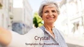  Presentation with happy retirement - Presentation theme consisting of old age retirement and people background and a lemonade colored foreground