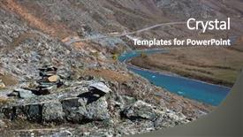  Presentation with gi tract - PPT theme consisting of old age theme - tract kalbak-tash and chuya highway background and a gray colored foreground