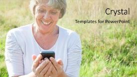  Presentation with old age - PPT theme enhanced with old age woman using smart background and a  colored foreground