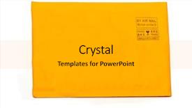  Presentation with old letter sealed envelope - Beautiful PPT theme featuring old air mail envelope isolated backdrop and a light gray colored foreground