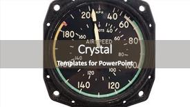  Presentation with aviation - Amazing PPT theme having measurement gauge - antique aviation instrument airspeed indicator backdrop and a tawny brown colored foreground