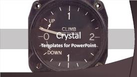  Presentation with instrument - Slide set consisting of antique aviation instrument climb descent background and a dark gray colored foreground