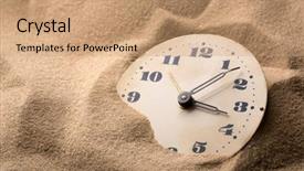  Presentation with sand clock - Colorful theme enhanced with old alarm clock in sand backdrop and a coral colored foreground