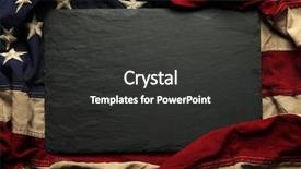  Presentation with memorial day - Beautiful slide deck featuring old american flag background backdrop and a dark gray colored foreground