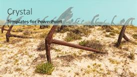  Presentation with algarve - Theme having old-anchor-cementery-algarve-tavira background and a light blue colored foreground