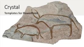  Presentation with old stone age - Cool new presentation with old ancient petroglyph bronze age backdrop and a mint green colored foreground