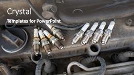  Presentation with spark plugs - Presentation theme enhanced with old-and-new-car-spark background and a dark gray colored foreground