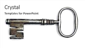  Presentation with old rusty pipe - Slide set having old and rusty key isolated background and a white colored foreground