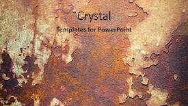  Presentation with metal corrosion - Slides consisting of portrait of depressed young woman sit on staircase at home - concept photo background and a wine colored foreground