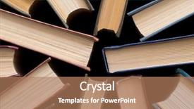  Presentation with old book - Colorful slide set enhanced with old and used hardback books backdrop and a coral colored foreground