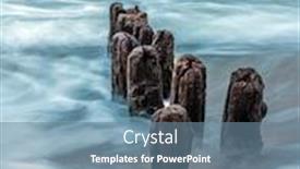  Presentation with wave - Audience pleasing presentation consisting of old-and-weathered-wooden-wave backdrop and a seafoam green colored foreground