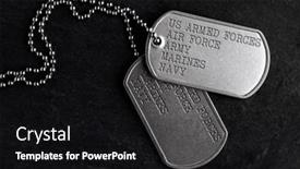  Presentation with old dog - Theme consisting of old-and-worn-military-dog background and a black colored foreground