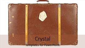  Presentation with suitcase - Cool new presentation theme with old and worn retro suitcase backdrop and a red colored foreground