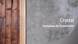  Presentation with concrete cracked - Colorful slides enhanced with old and worn timber panel backdrop and a gray colored foreground
