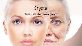  Presentation with old young - Colorful PPT layouts enhanced with old and young woman isolated backdrop and a lemonade colored foreground