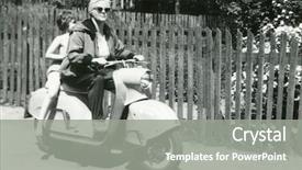  Presentation with daughter - PPT theme enhanced with old antique - vintage photo of mother background and a gray colored foreground