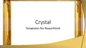  Presentation with old white antique frame - Presentation theme enhanced with old antique gold frame background and a white colored foreground