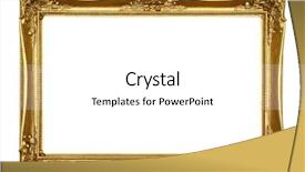  Presentation with old white antique frame - Theme featuring old antique gold frame background and a white colored foreground