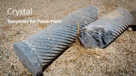  Presentation with marble - Beautiful slide set featuring old-antique-marble-colum backdrop and a coral colored foreground