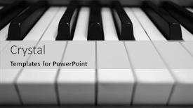 Presentation with piano black white - Slides with old-antique-piano-keys-texture background and a light gray colored foreground