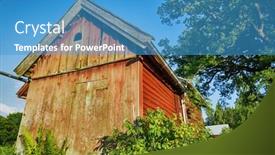  Presentation with antique - Slide deck enhanced with old-antique-ref-cottage-set background and a teal colored foreground