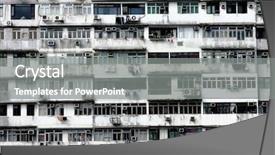  Presentation with apartments - Theme with castle of lefkada in greece background and a teal colored foreground