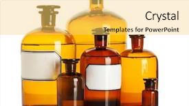  Presentation with apothecary - Audience pleasing theme consisting of old apothecary bottles of different backdrop and a yellow colored foreground