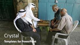  Presentation with old men - Amazing slides having old-arab-men-playing-backgammon backdrop and a tawny brown colored foreground