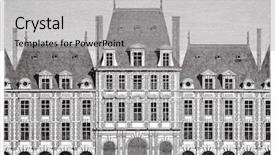  Presentation with queen - Amazing slide deck having old architecture - queen pavilion in place des backdrop and a light gray colored foreground