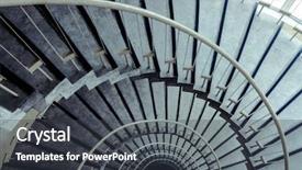  Presentation with modern building - Presentation design with old architecture - spiral staircase in modern building background and a dark gray colored foreground