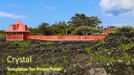  Presentation with architecture old - Audience pleasing PPT theme consisting of old-architecture-otside-the-pico backdrop and a tawny brown colored foreground