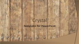  Presentation with old wood - PPT layouts consisting of old-armored-door-made background and a coral colored foreground